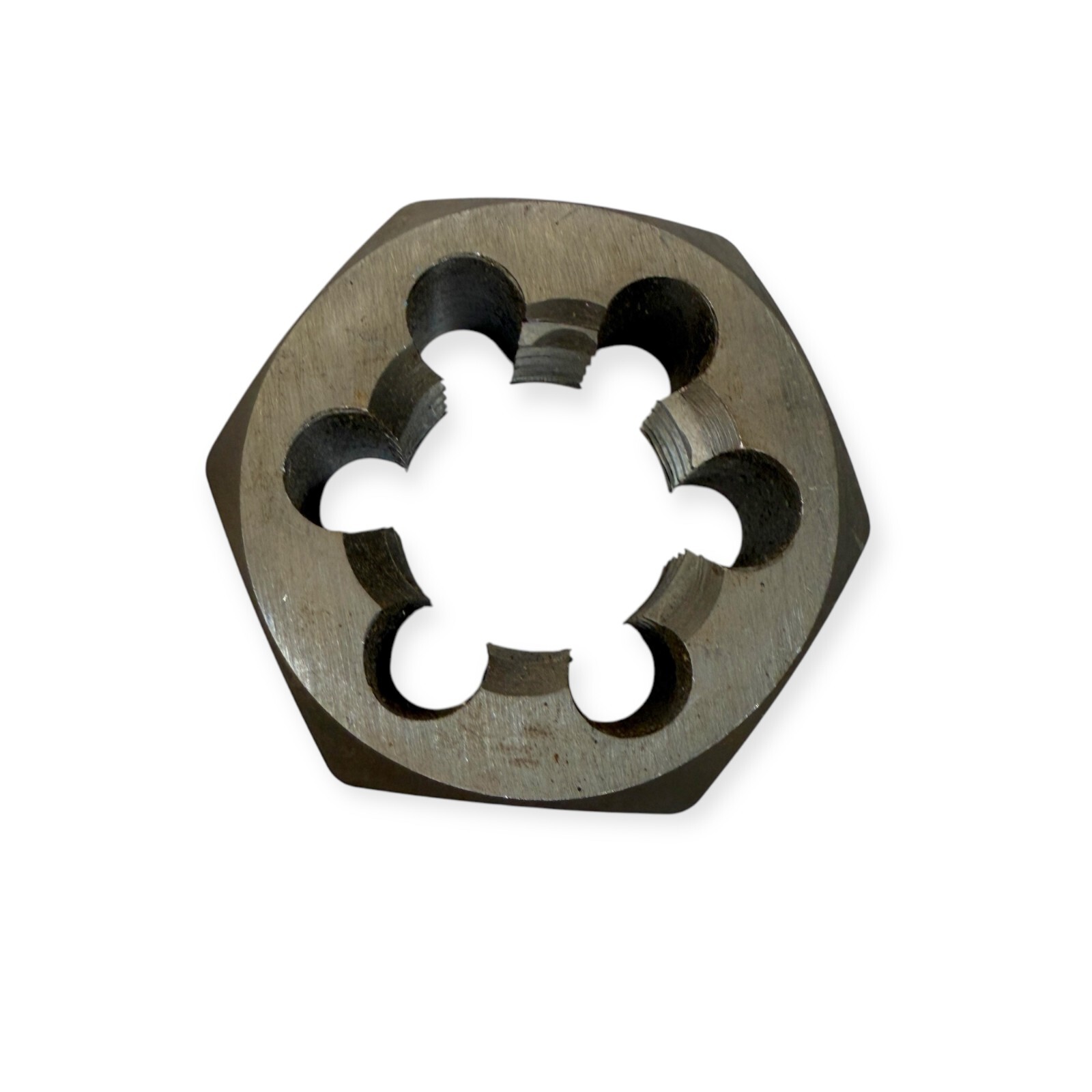 Hanson 1-1/2-6 NC x 2.5 in Rethread Hex Die Carbon Steel RH Made in USA