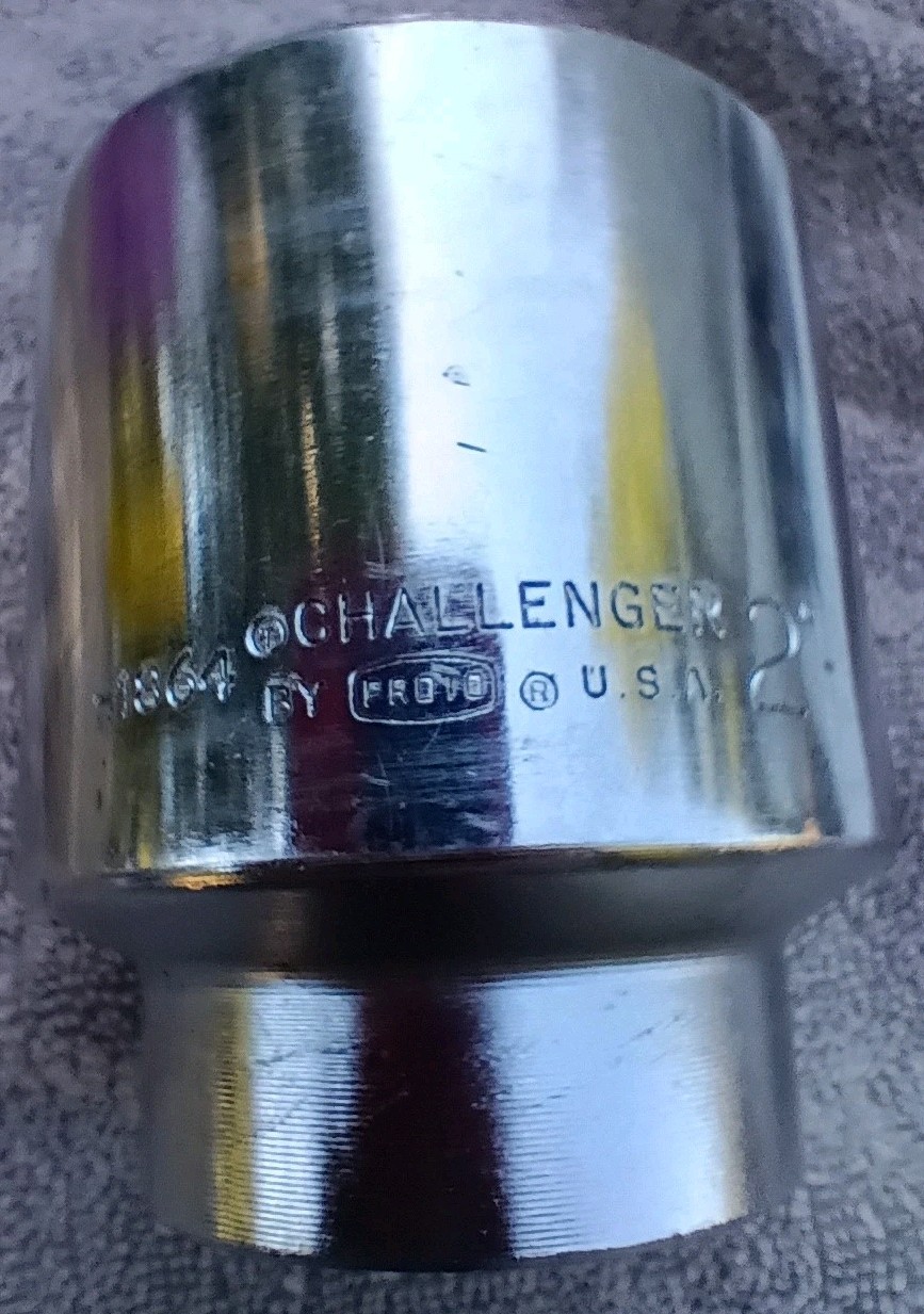 NEW OLD STOCK Challenger Proto 1864 2″ 12pt 3/4″ Drive Chrome Socket