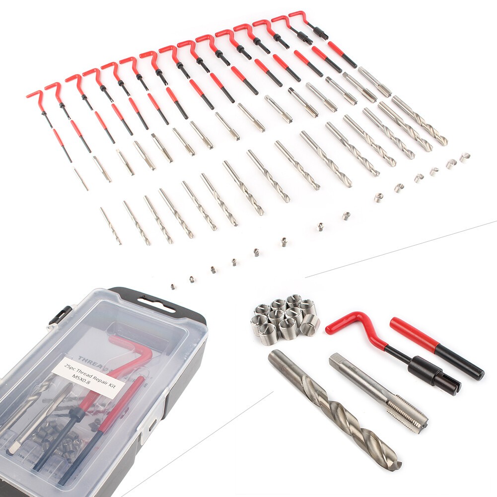 Metric Thread Repair Insert Kit M5 M6 M8 M10 M12 M14 Helicoil Pro Coil Car Tool