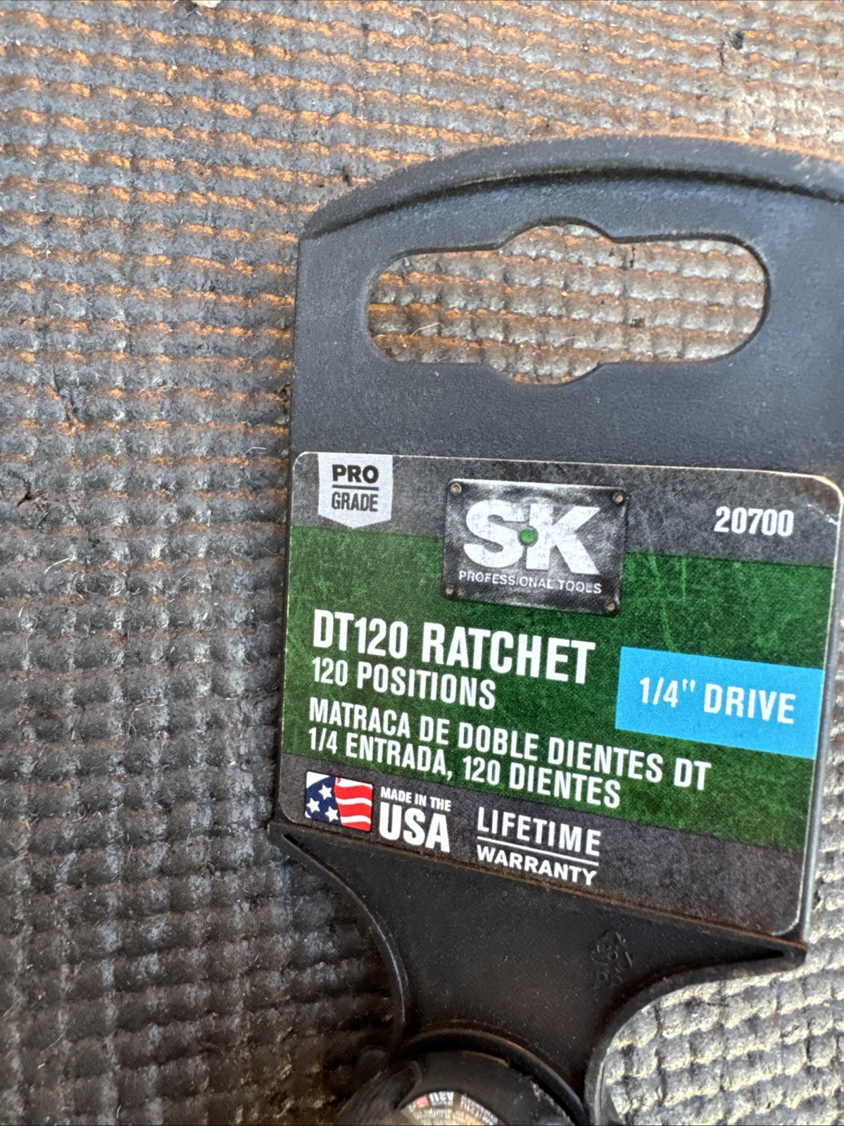 SK Tools USA Nos 1/4” DT120 Ratchet 20700 Rare Pro Grade S-K 4” 800700