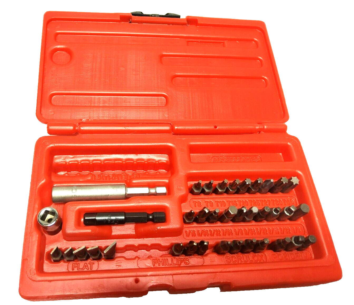 NEW Snap-on™ Master Screwdriver MAGNETIC Bit 37 Pcs Set Red Hard Case SDM400A
