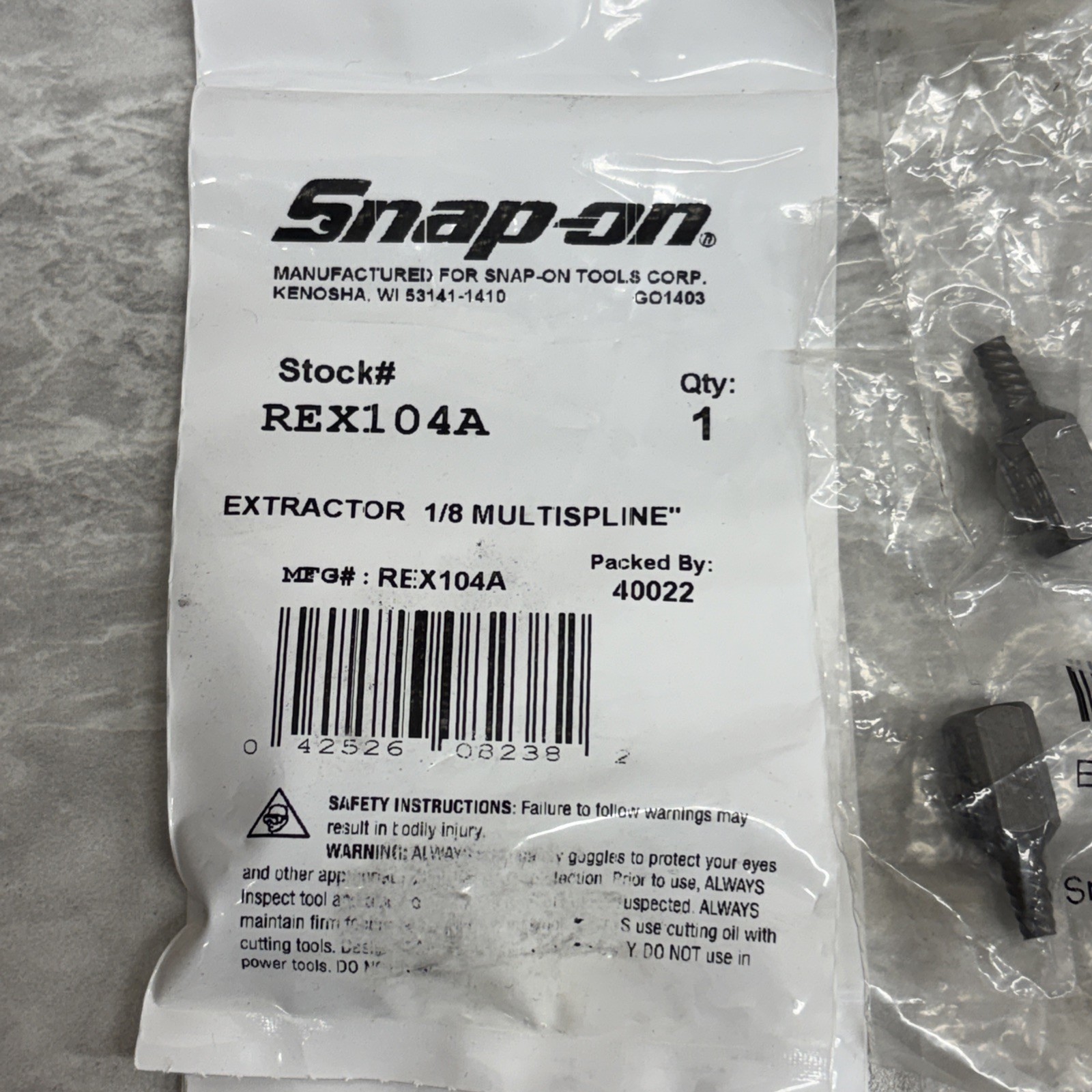 Snap On MultiSpline Extractors Lot of 15 REX104A, 105A, 106A, 107A