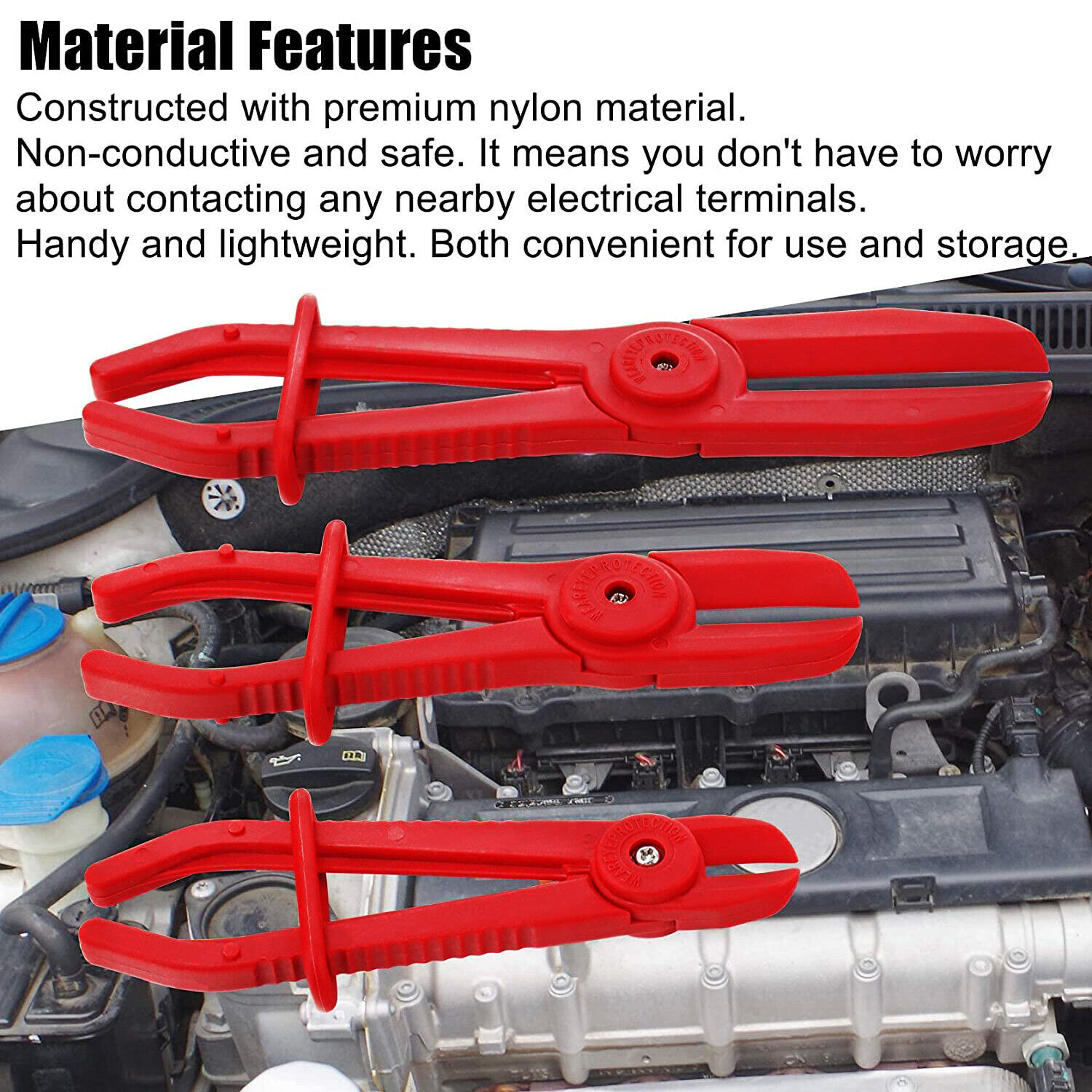 3Pcs Fuel Water Brake Line Pipe Pinch Off Pliers Flexible Hose Clamp Pliers Set
