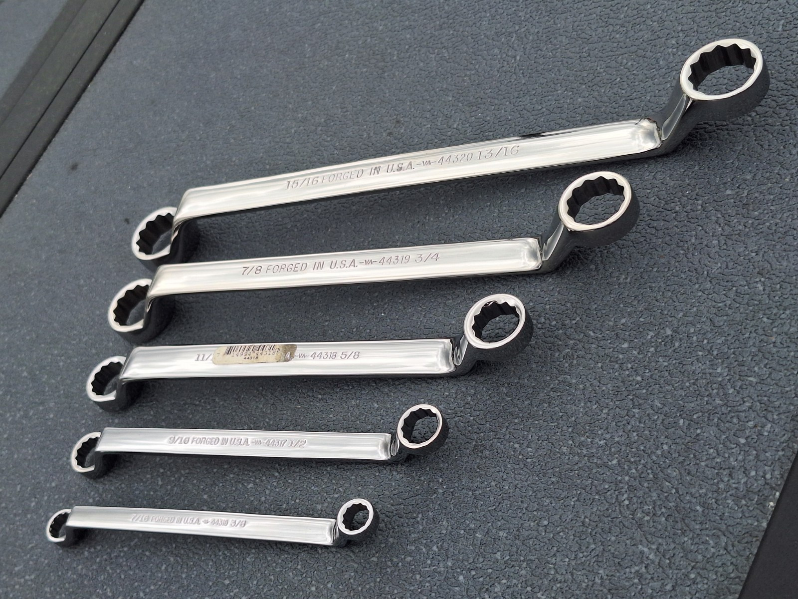 Craftsman Professional USA NOS Deep Offset Polish SAE Wrench Set 5 pcs «2 used»
