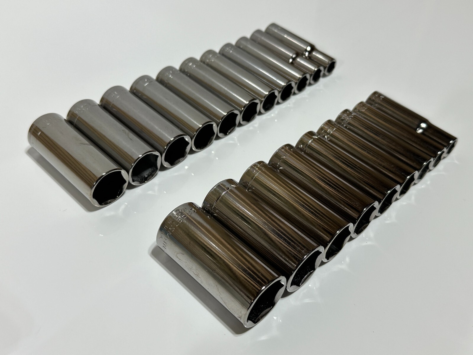 NEW Craftsman USA G 20pc Deep 6 Point Socket Set, Metric 9-19mm & SAE 3/8 to 7/8