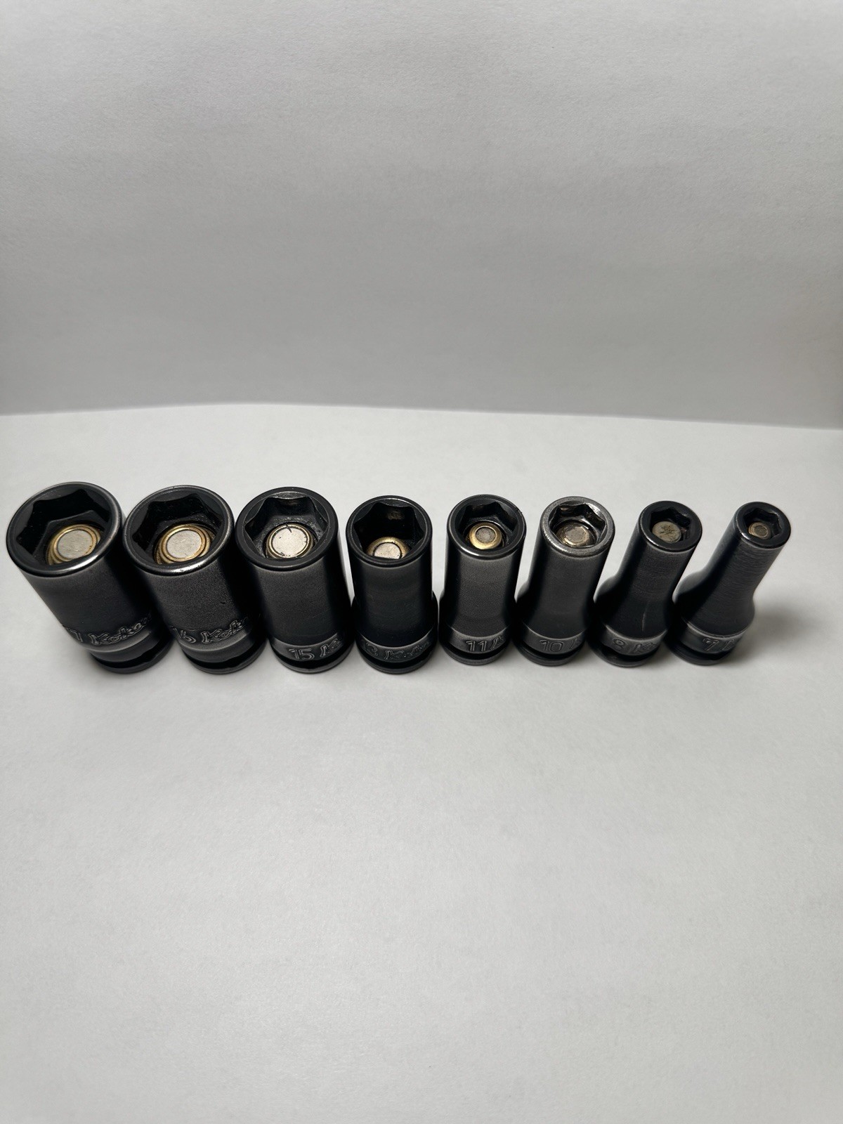 Kokon 3/8 Drive 6 point semi deep 8pc Impact socket Set With Slide Magnet￼