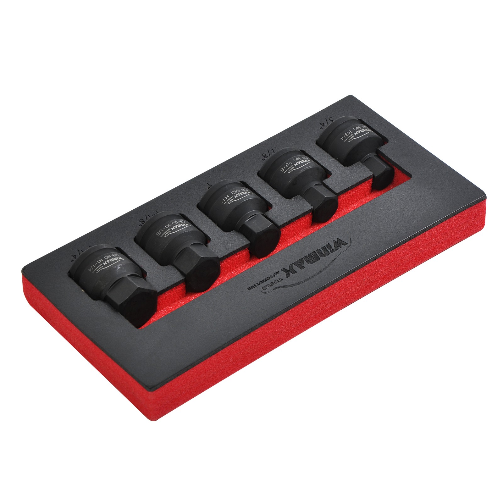 3/4″ Drive Impact Hex Driver Set, 5pc SAE 3/4″ 7/8″ 1″ 1-1/8″ 1-1/4″ Cr-Mo Steel
