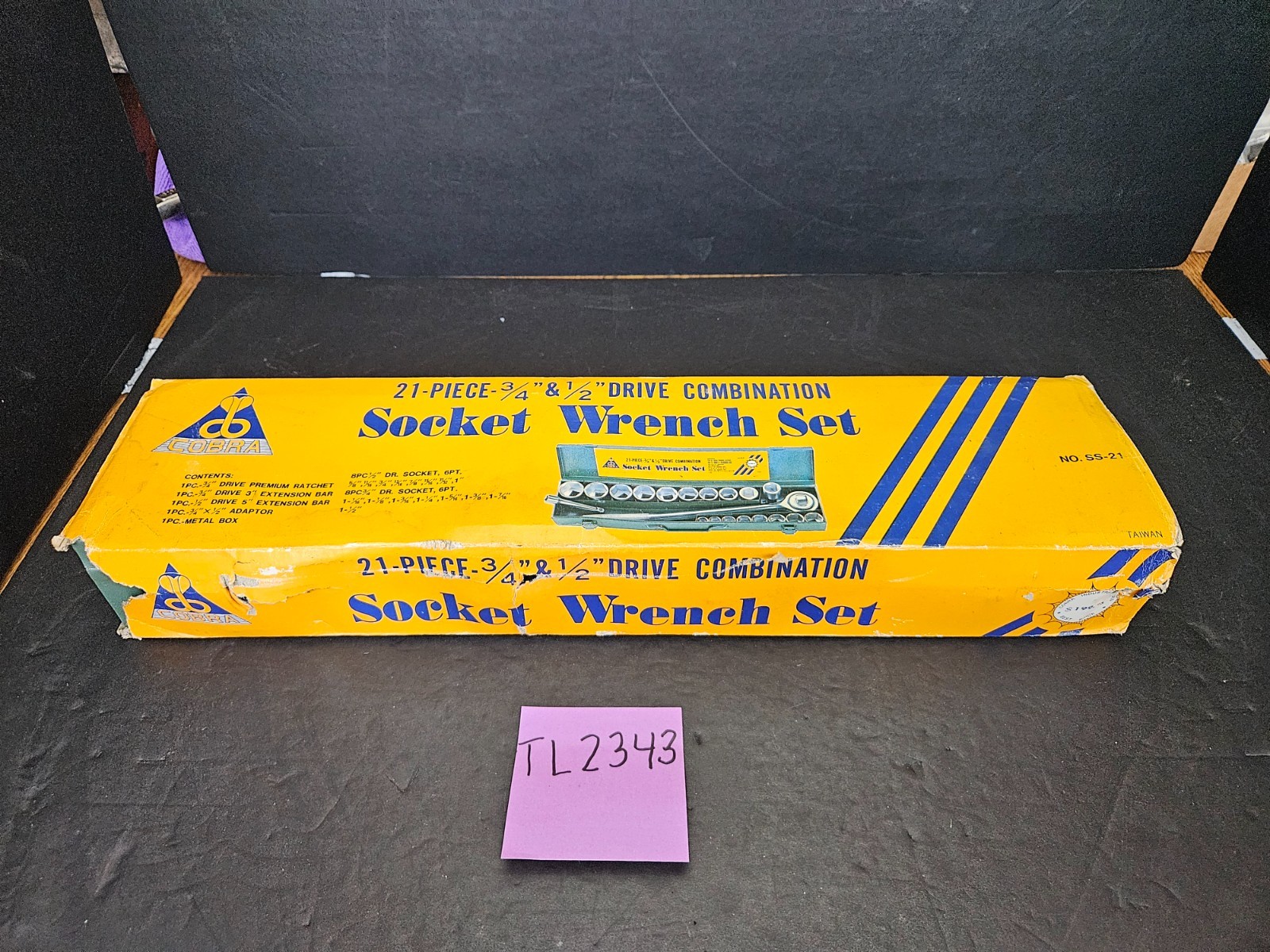 VTG COBRA TOOLS #SS-2121 PC 3/4″ & 1/2″ DR COMBINATION SOCKET WRENCH SET(TL2343)