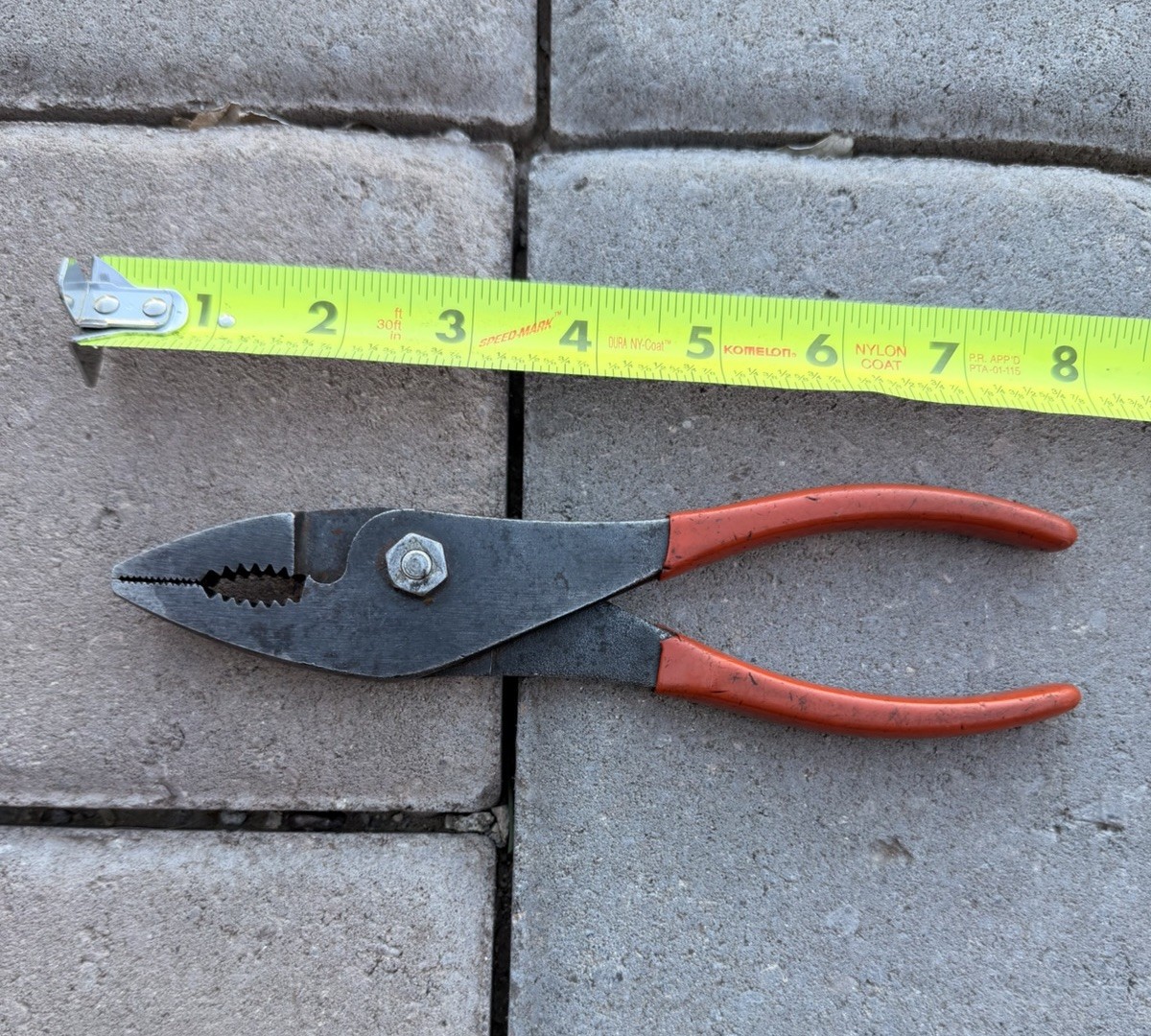 Snap on Tools USA 47CP 7.5” Long Slip Joint Combination Pliers NICE