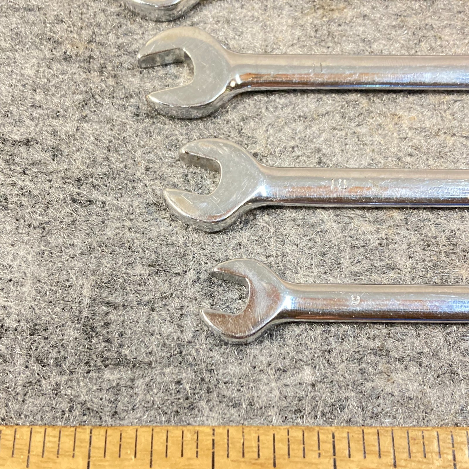 Vintage Combination Ratcheting Wrench 5 Pc Box End Metric 9-14mm