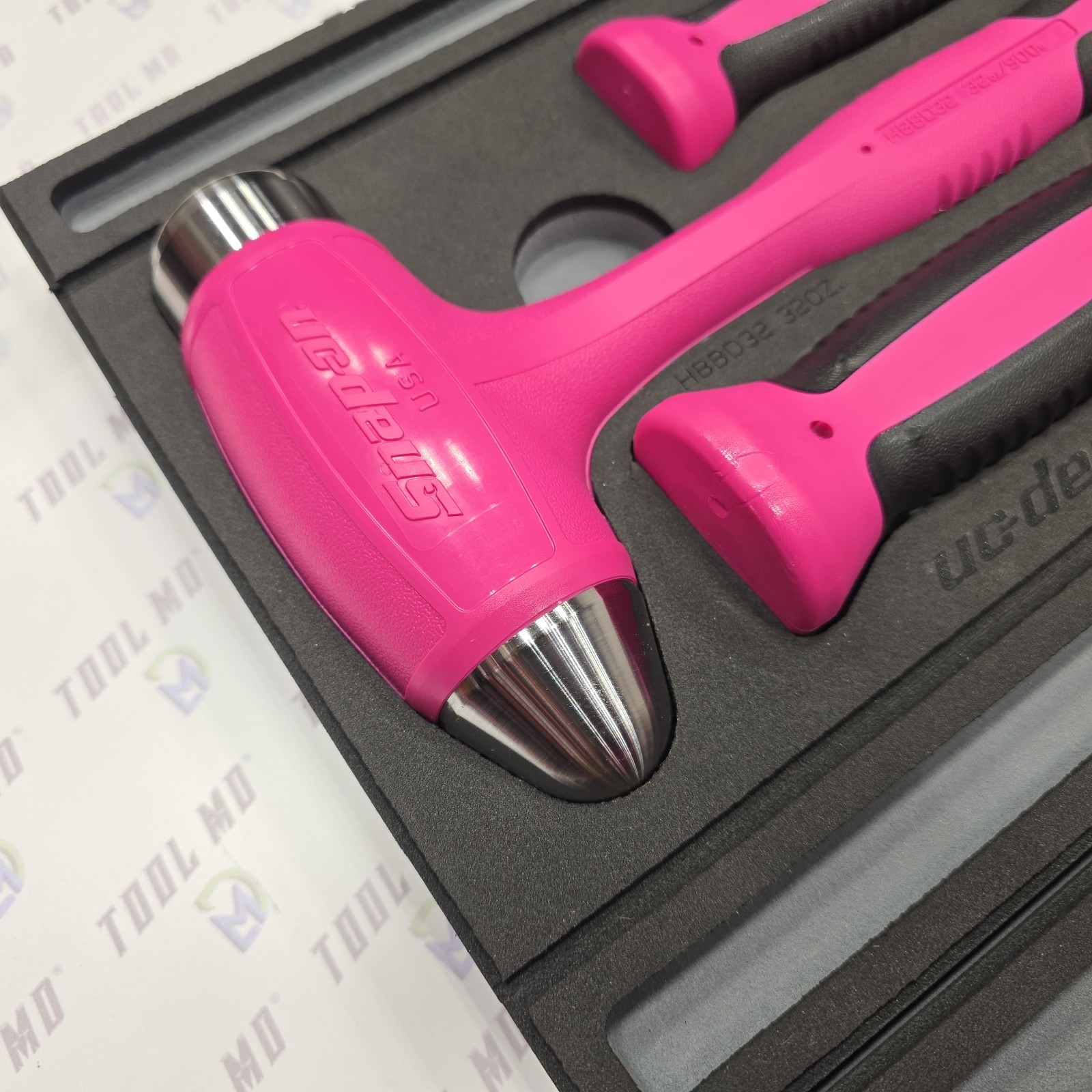 Snap-on Tools 6pc ELECTRIC PINK Dead Blow Hammer Set HBBD301FEP HBFE301FEP
