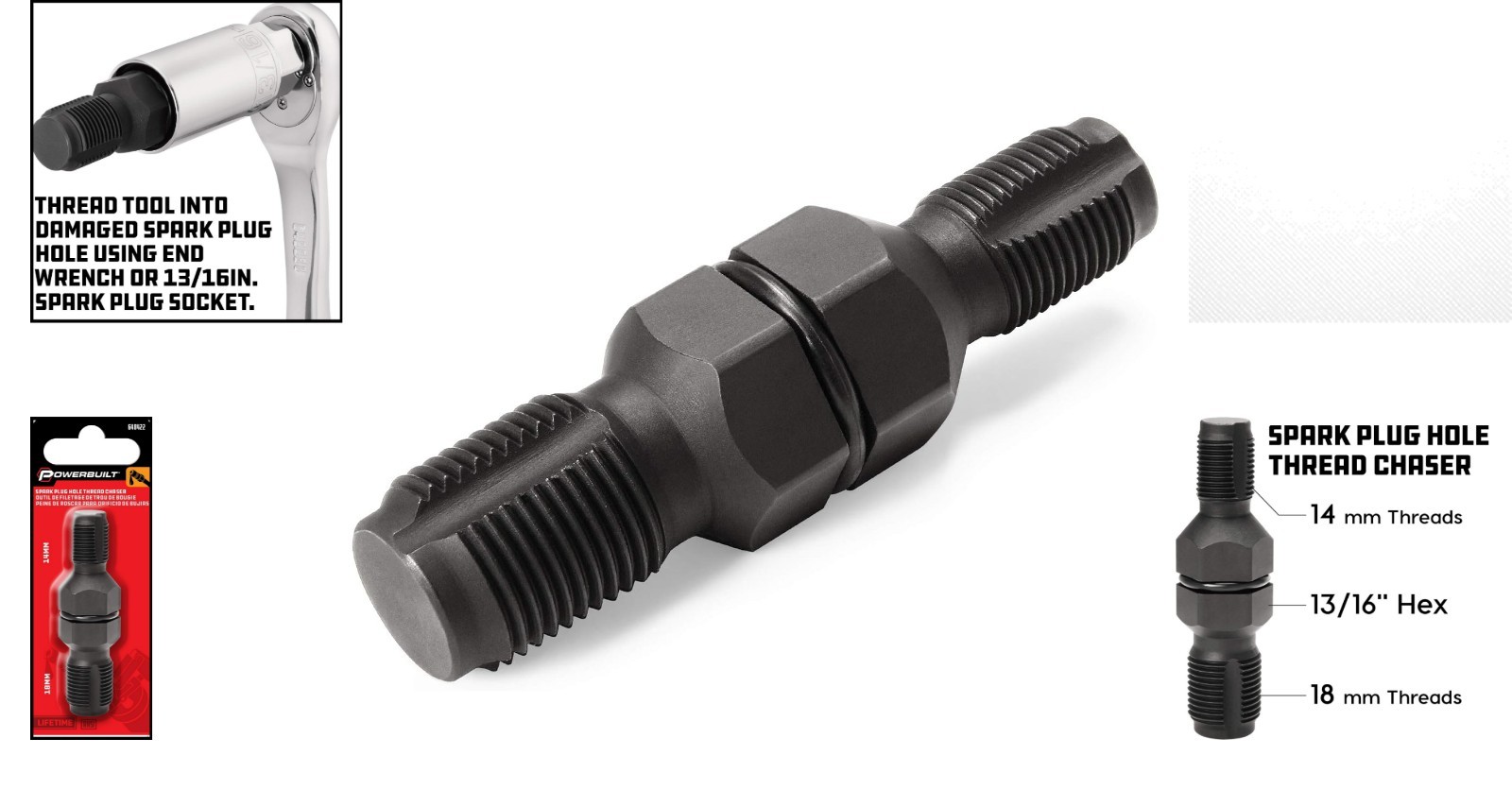 14mm & 18mm Spark Plug Thread Restoration Tool – Professional Quality – 648422