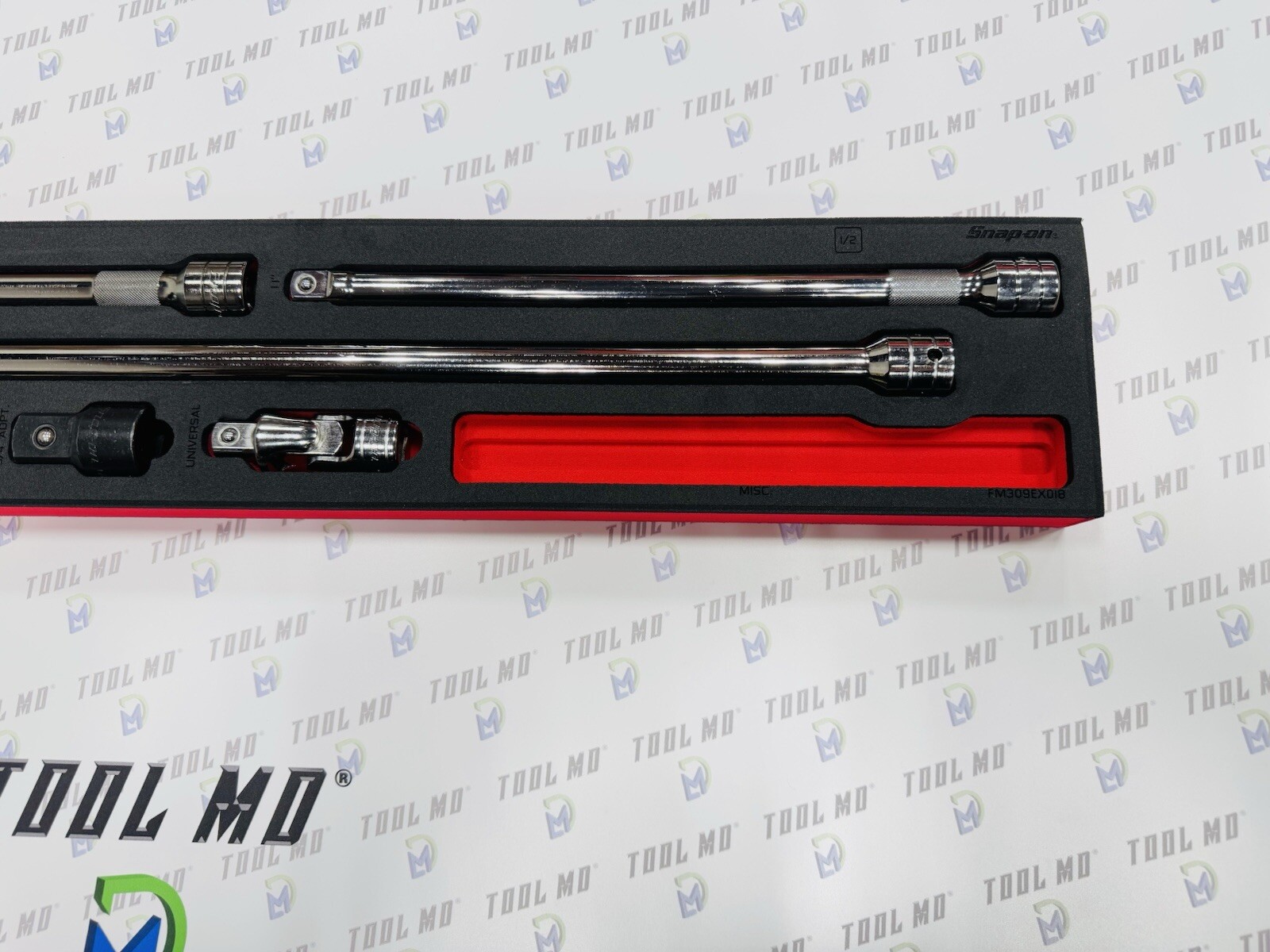 Snap-on Tools USA NEW 9-Piece 1/2” Drive Extension Accessory Foam Set 309ASXFR