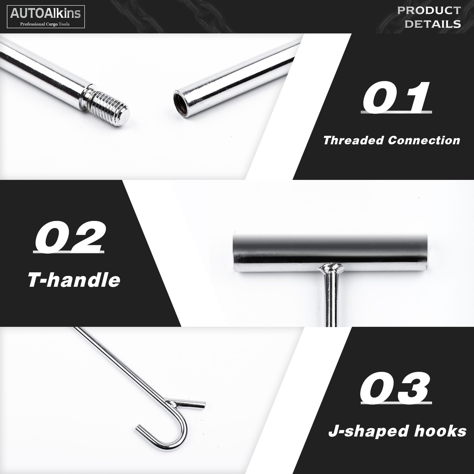 Heavy Duty 5th Wheel Pin Puller 32″ Solid Steel Chrome Plated Fifth Wheel Puller