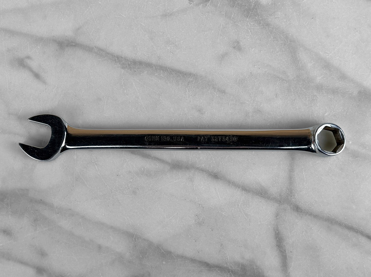 Snap On Tools OSHM150A 15mm Metric Chrome Combination Wrench, 6 Point
