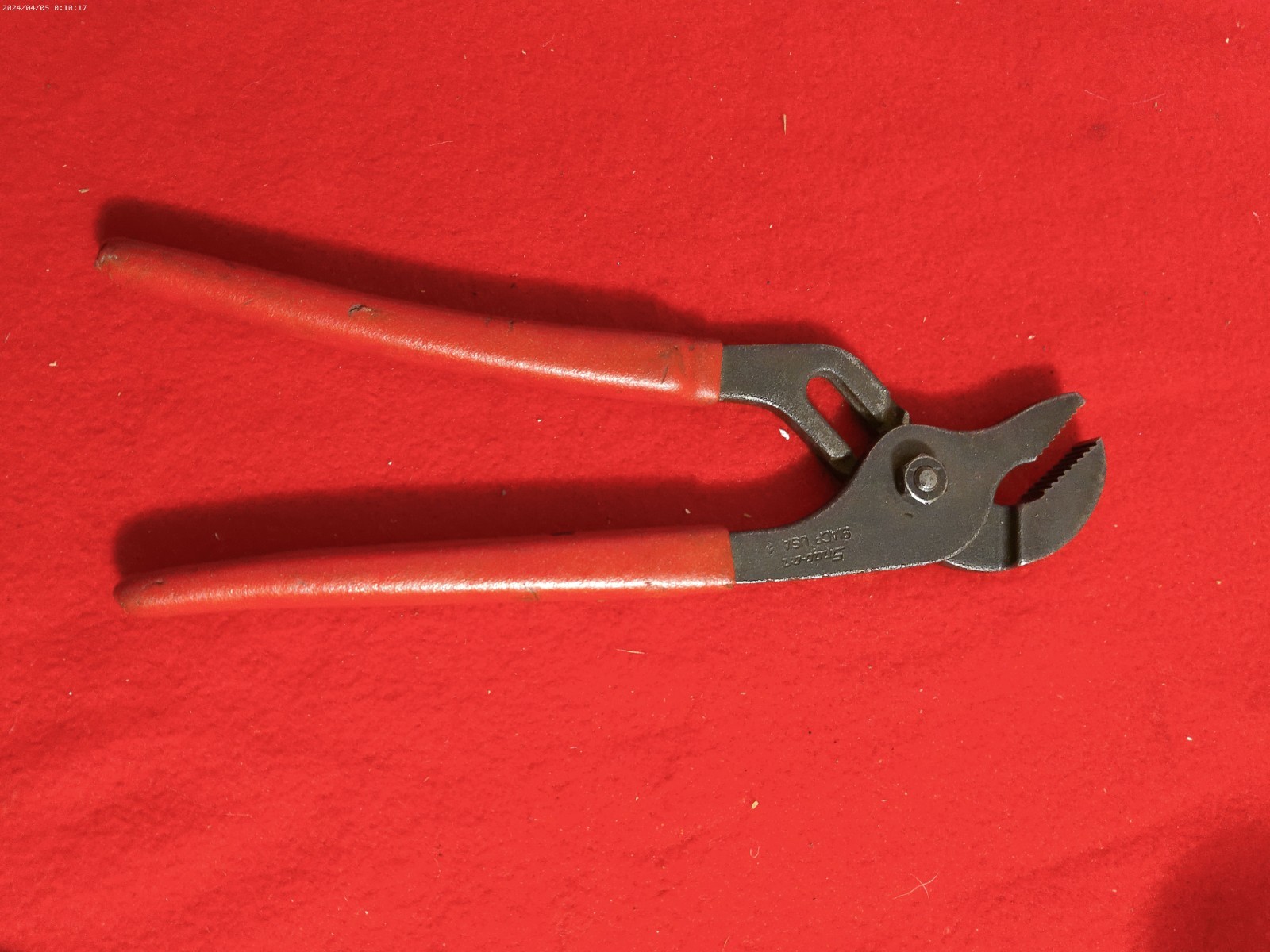 Snap-on | 91ACP | Adjustable Joint Interlocking Channel Pliers Red Handle USA