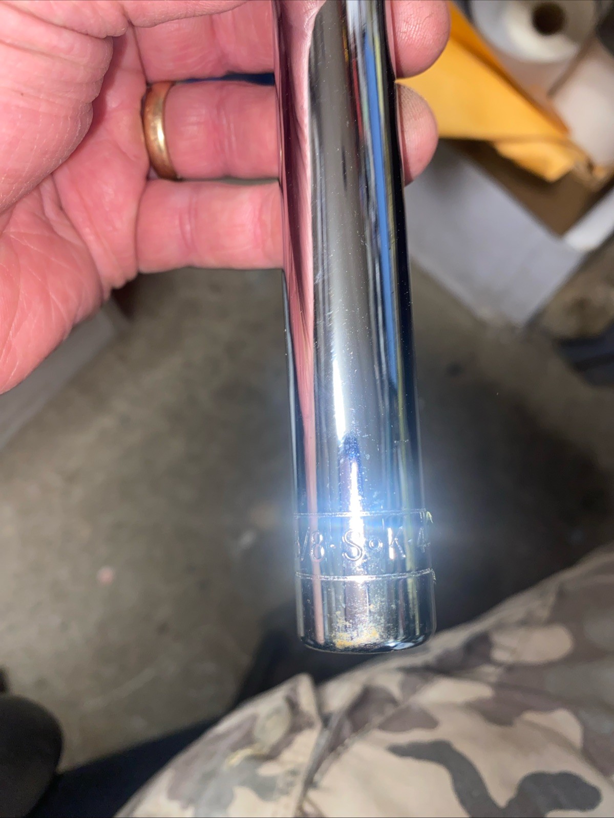 S-K Hand Tools, Part#4422, 3/8″ Dr., 6pt., 10″ Long 5/8″ Spark Plug Socket