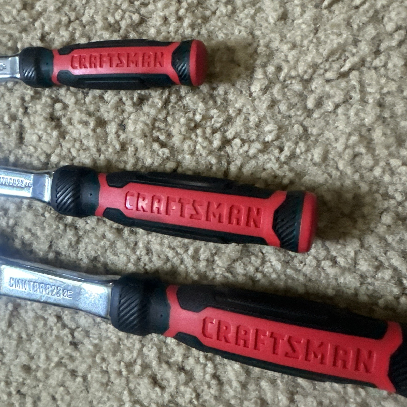 3-pc Craftsman 1/4, 3/8, And 1/2 Drive 72-tooth Ratchet Comfort Grip