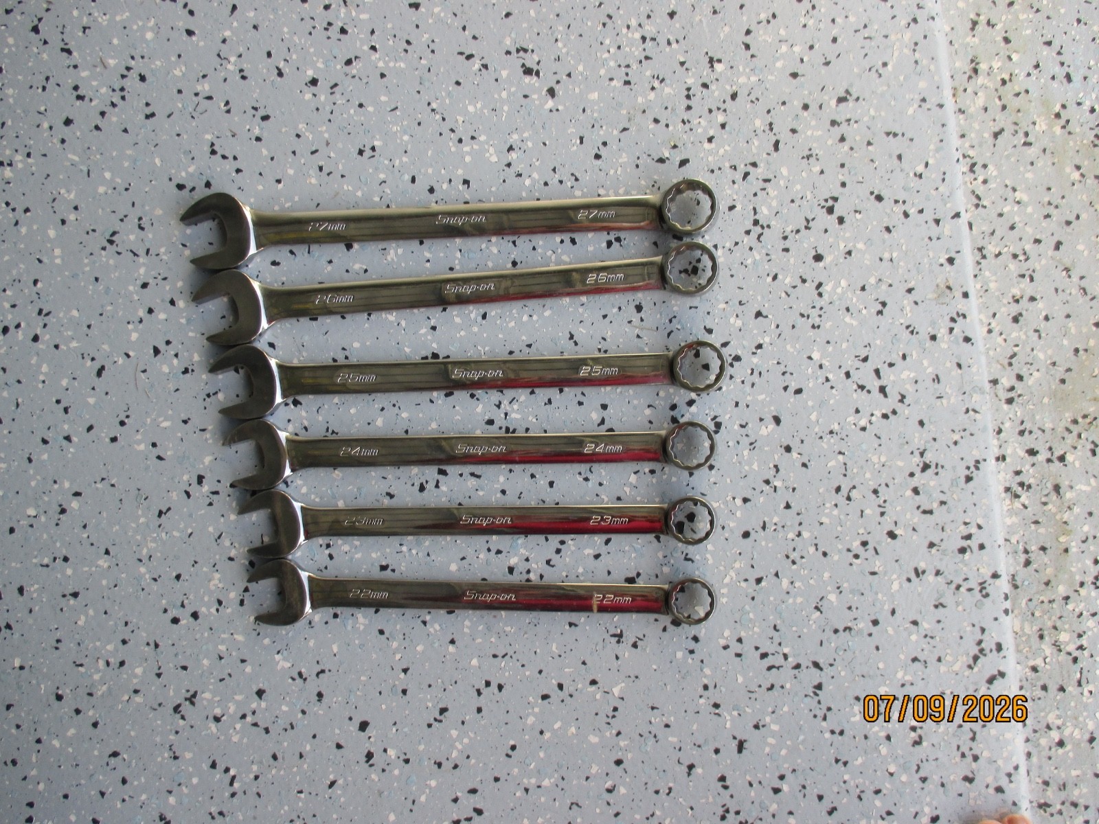 SNAP-ON Metric combination box-open end-6 wrench set