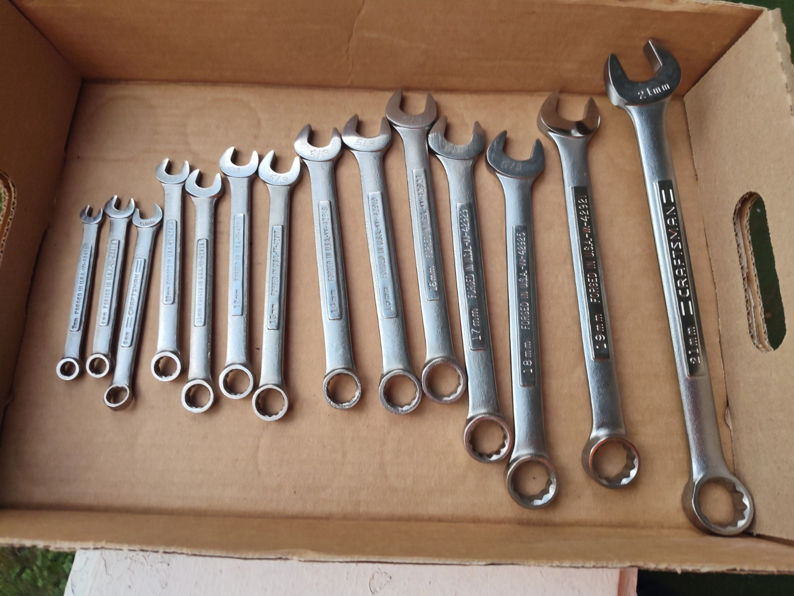 USA Craftsman Metric Combination Wrenches 14 Pc. Set 7-21mm 42938