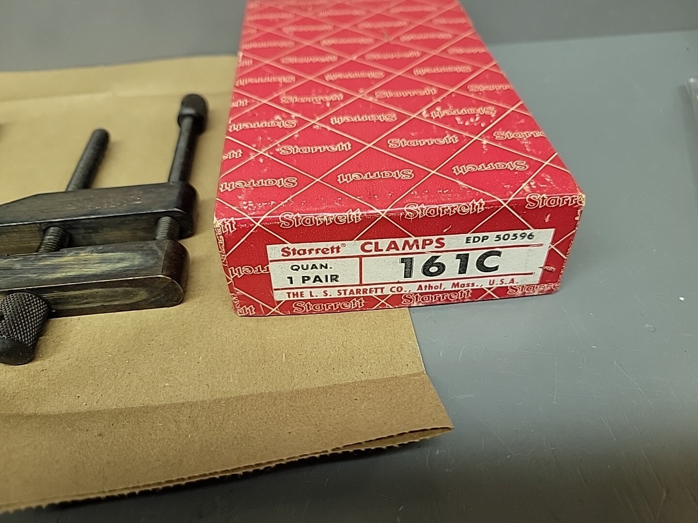 L.S. Starrett Pair 161C Toolmakers Parallel Clamps (2) NOS