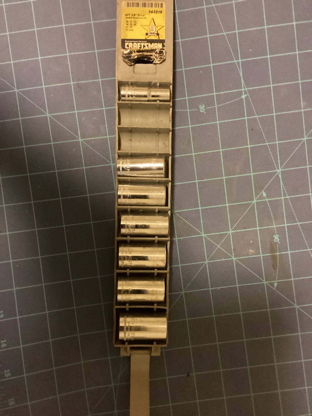 🔥 Sears Craftsman USA 🇺🇸 3/8″ MID-LENGTH Socket Set Metric 43219 RARE 6pt