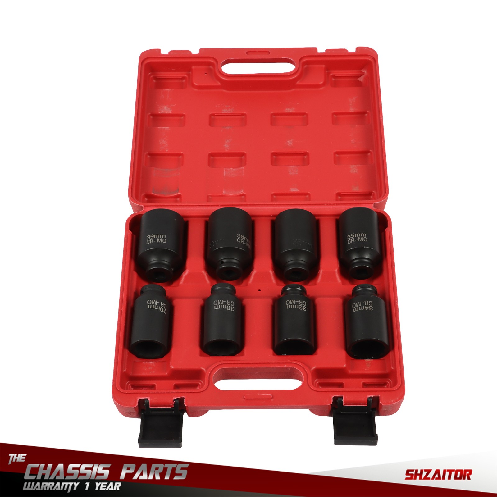 8Pcs Axle Nut Socket Set 12 Point 1/2″ Drive 29mm-39mm for Toyota BMW