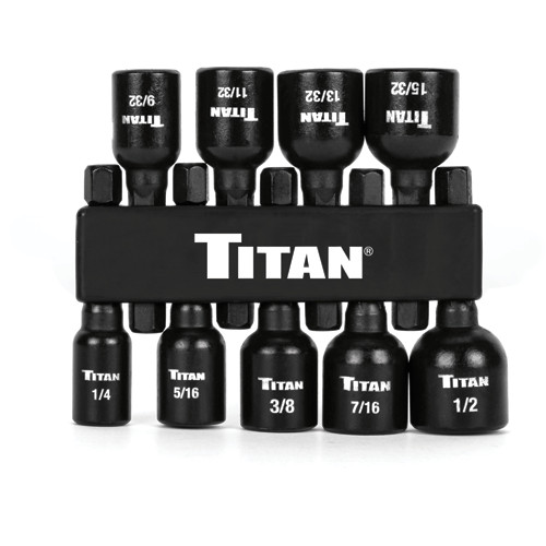 Titan 9pc SAE Magnetic Impact Nut Setter/ Driver Set 1/4″ to 15/32″#16298