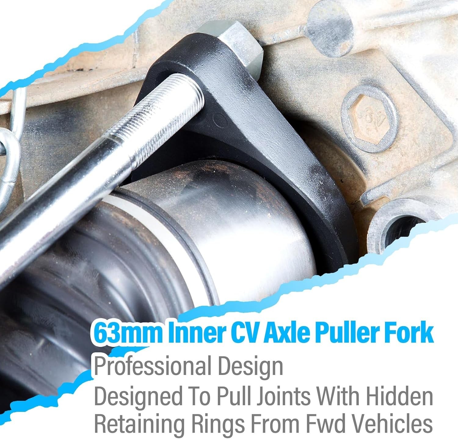 63mm Inner CV Axle Puller Removal Tool with Nut, Front Wheel Drive Axle 63cm