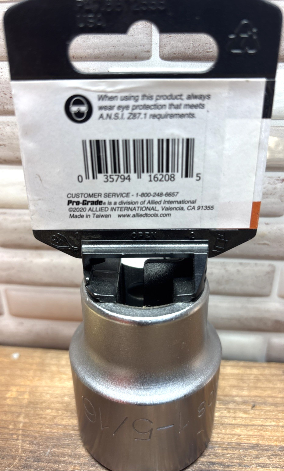 1-5/16″ Pro-Grade 3/4″ Drive 12-Point CR-V Socket, 16208, New, Free US Ship