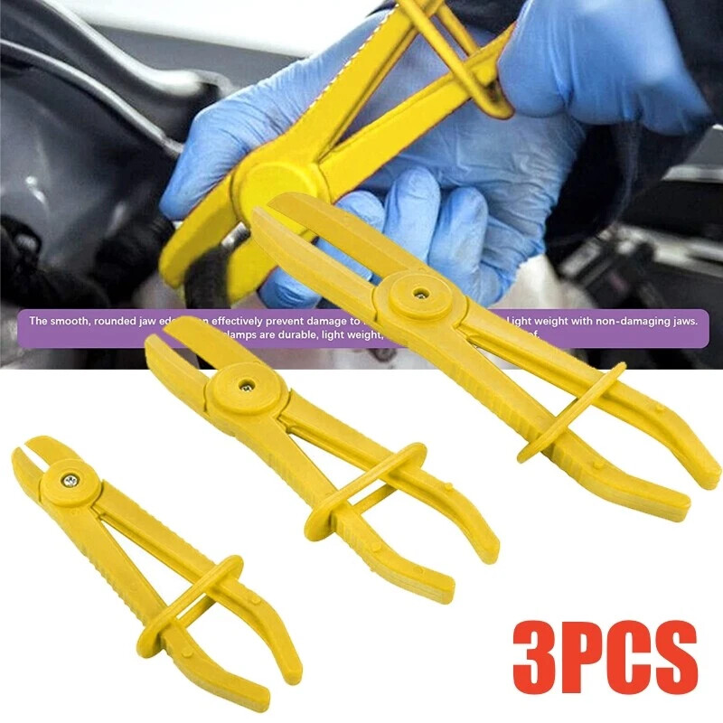 3pcs Hose Clamp Set Clamp Brake Line Pipe Locking Plier Radiator Hose Clamp US