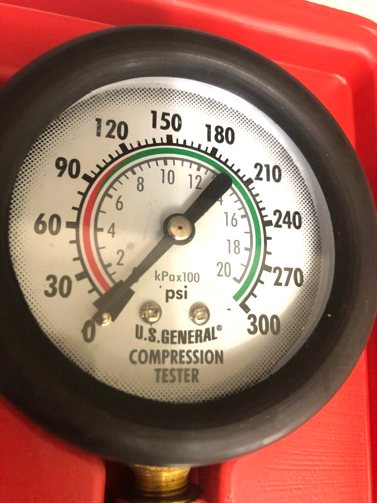US GENERAL Universal Disconnect Compression Gauge Set 95187/ YTP006735 With Case