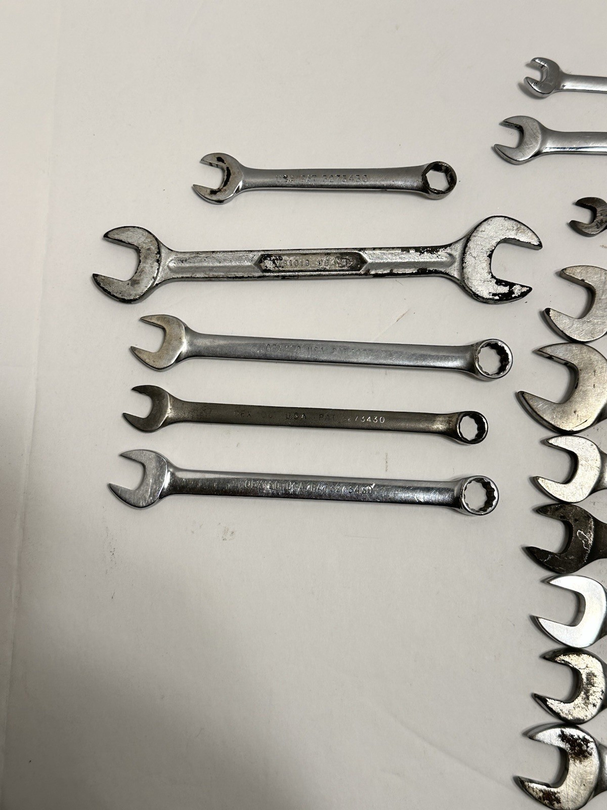 Snap On Mixed Lot Of 18 Wrenches.