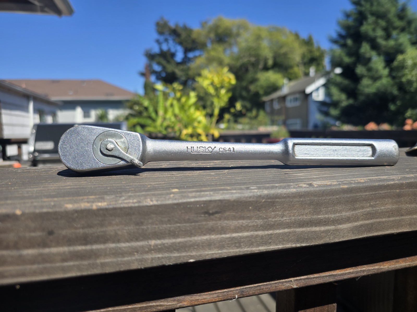 Husky CS41 Ratchet 10” Long 1/2” Drive Made In USA 66 Satin Finish
