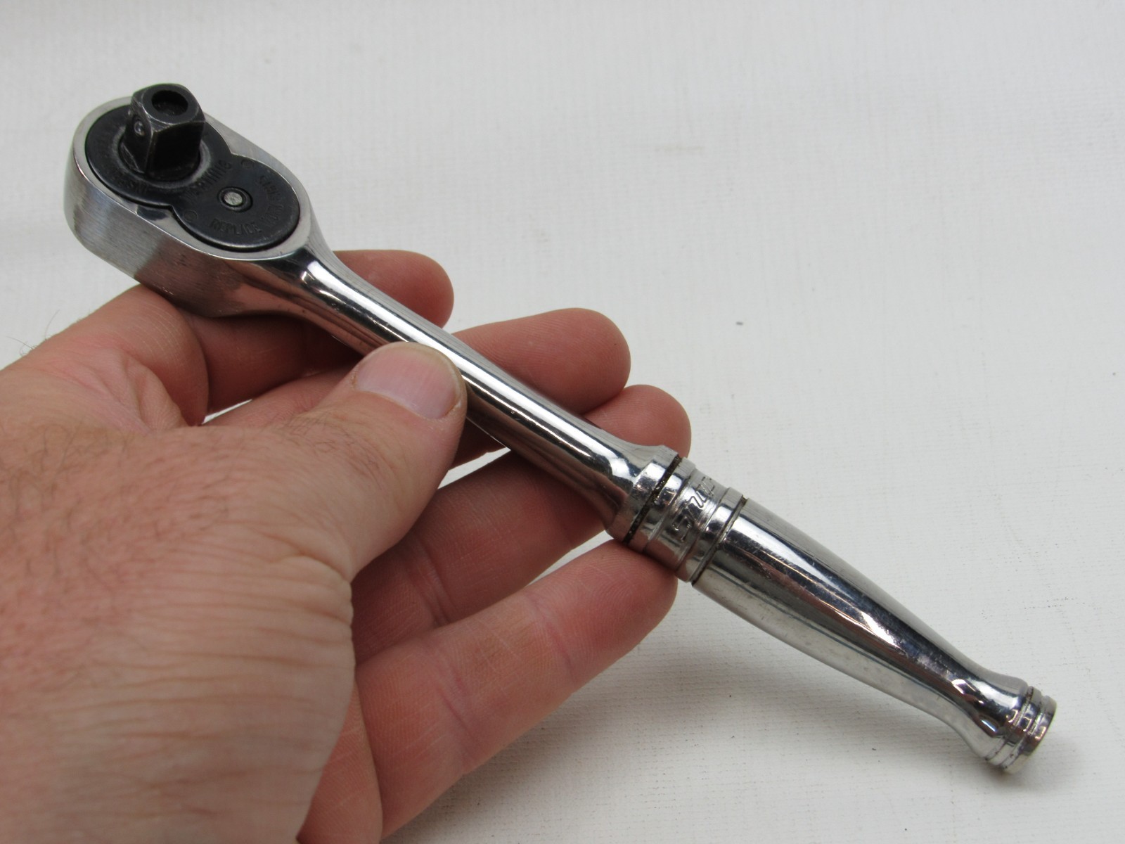Snap-On F723A 8″ long 3/8″ drive ratchet with quick release