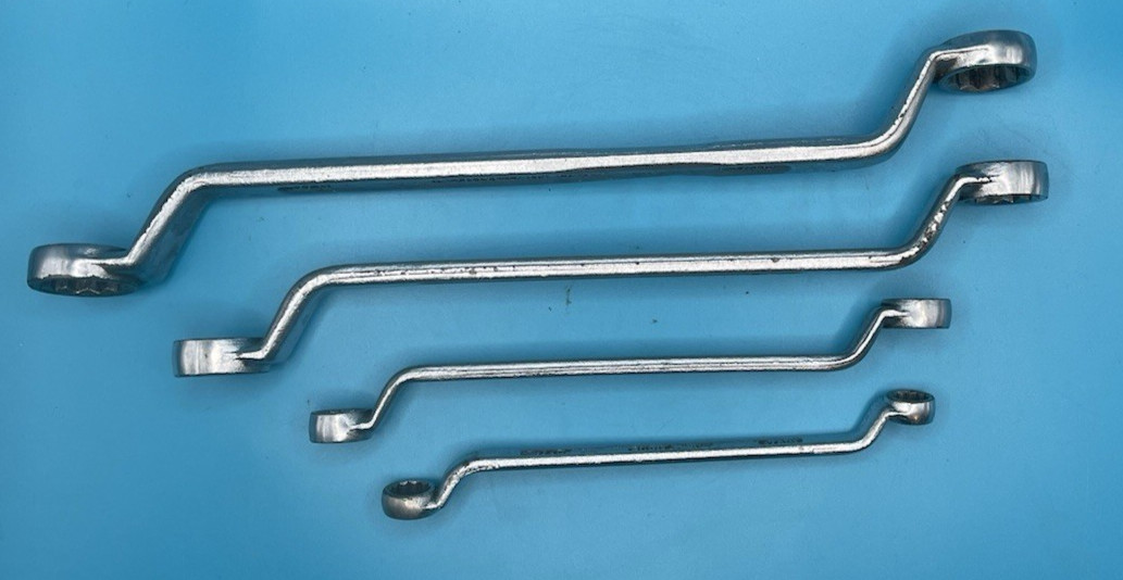 Dunlap SAE Deep Offset Box End Wrench Set 12pt 3/8″ to 7/8″ 4pc Made in USA