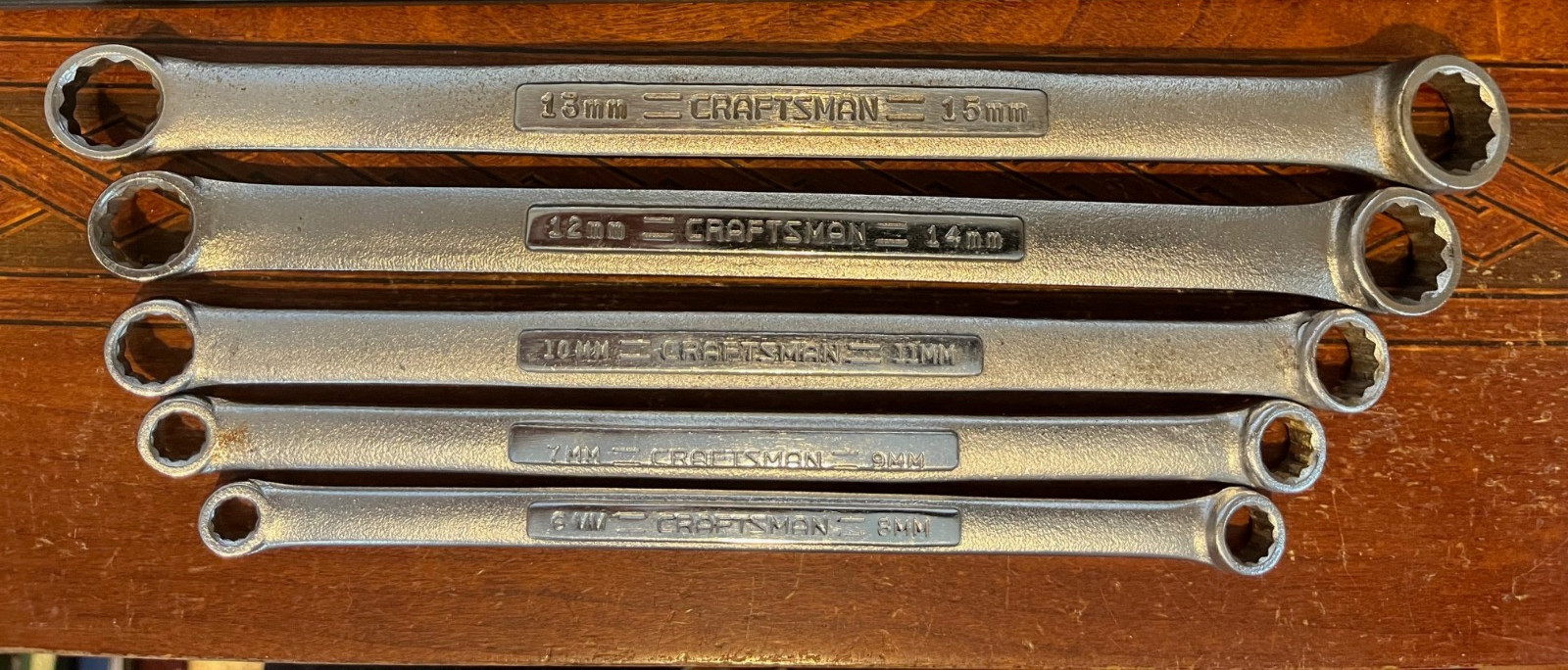 Craftsman USA Metric Double Box End 9pc Wrench Set 12 Point 6MM-19MM-21MM-24MM