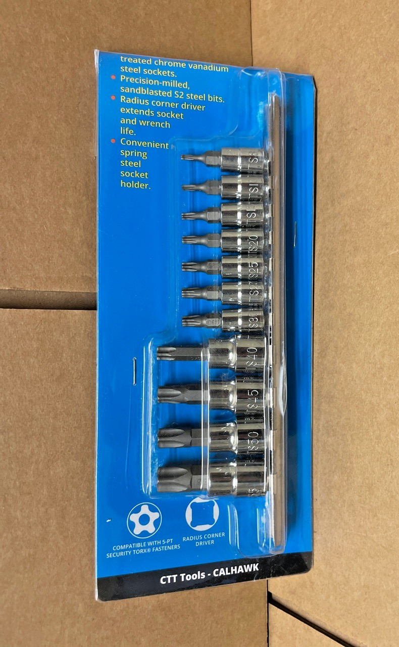 11pc 5POINT Security Star Bit Socket Set Torx Star Tamper Proof Bits BSSTB11 New