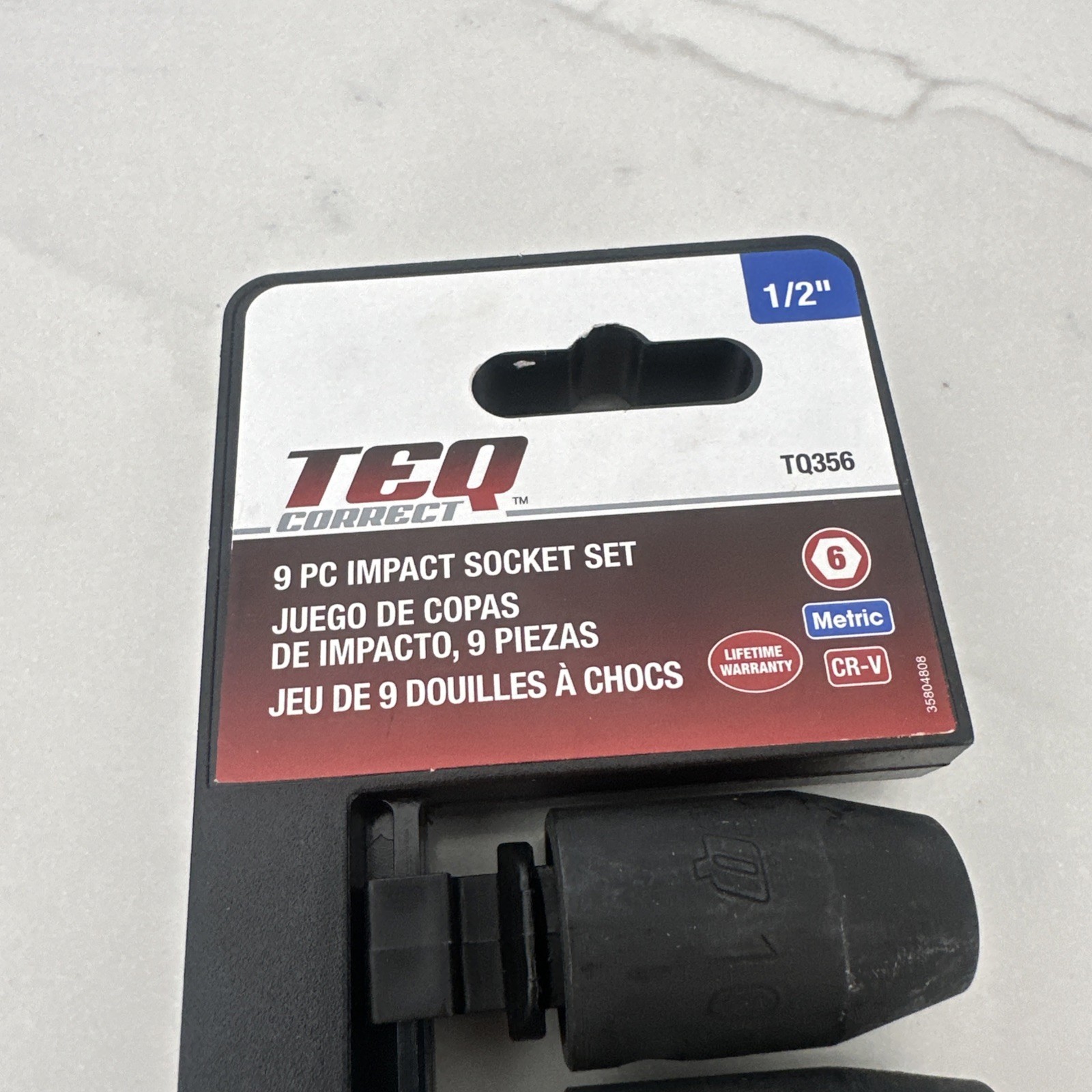 TEQ Correct 9-Piece 1/2″ Drive 6-Point Impact Metric Socket Set TQ356