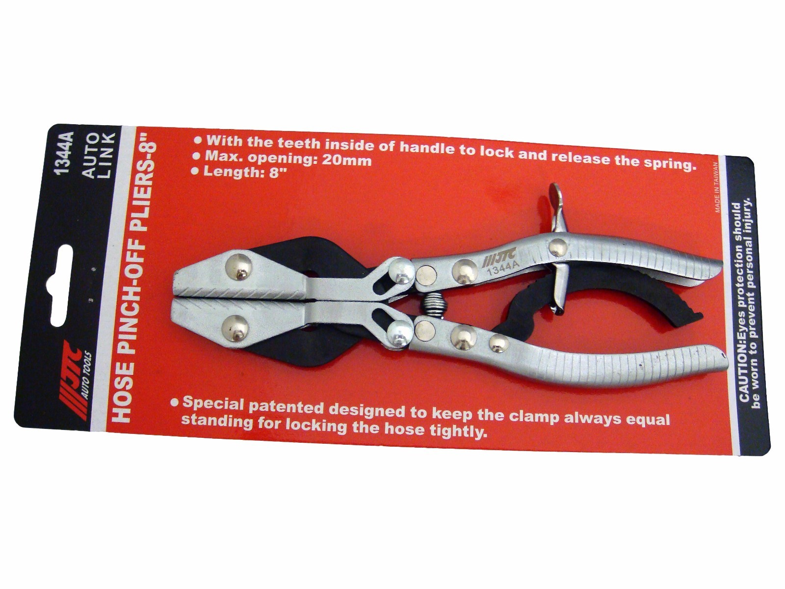 JTC 20 mm Max Opening with 8″ Long Hose Pinch-Off Pliers, JTC Tools # 1344A