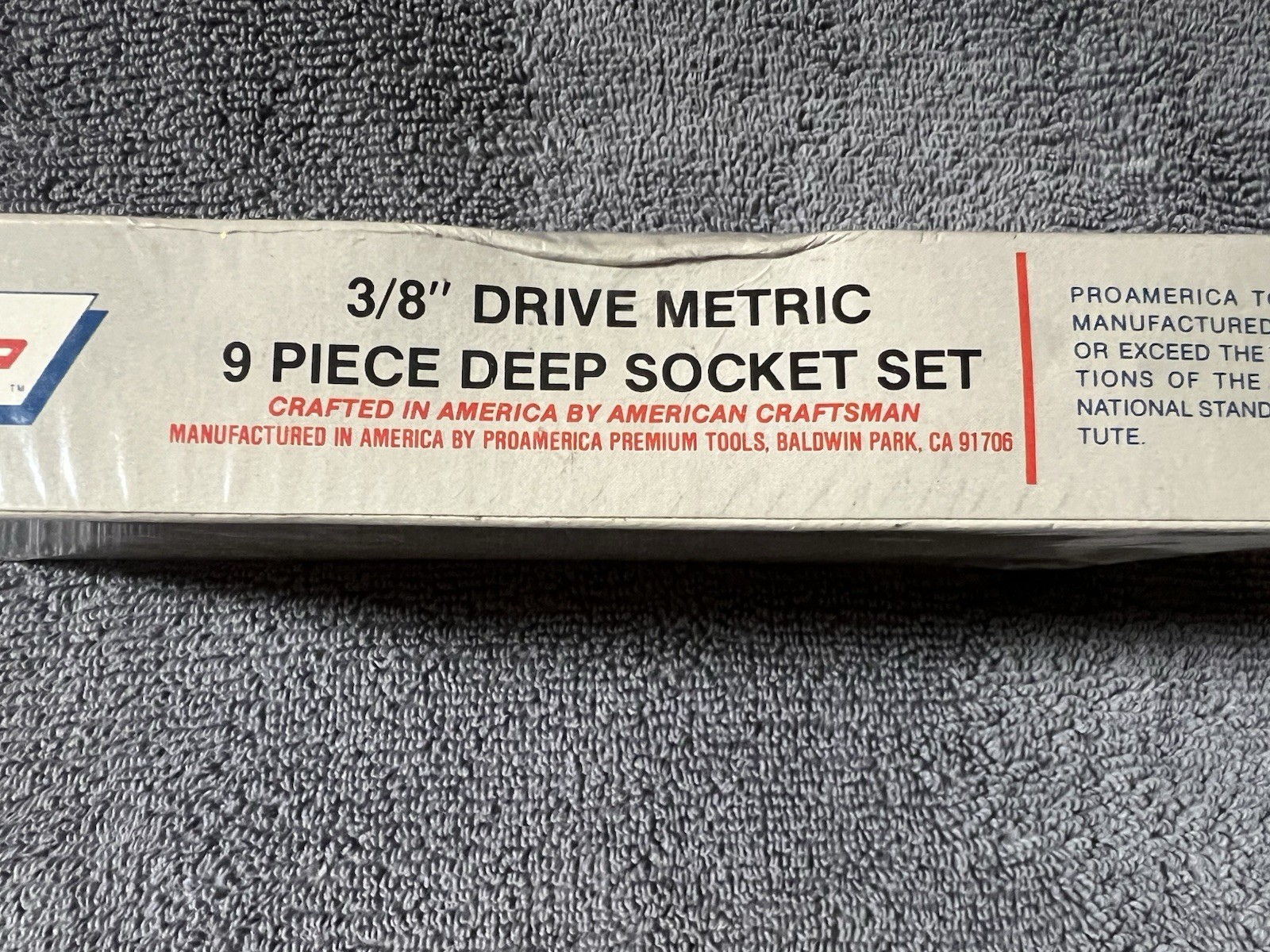 9 Piece Pro America 3/8″ Drive Deep Metric 6 Point Socket Set 10-15 17 19mm USA