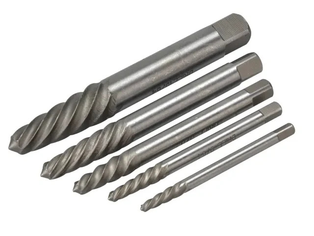 Teng SE05 Screw Extractor Set 5 Piece 7/64 9/64 5/32 1/4 19/64