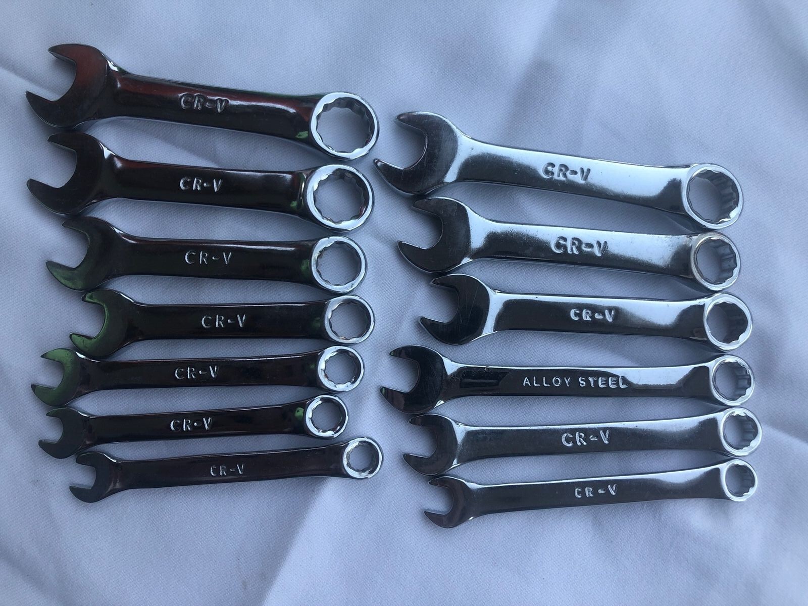 CR-V Pittsburgh alloy steel mix different sizes combination wrench tools 12 poin