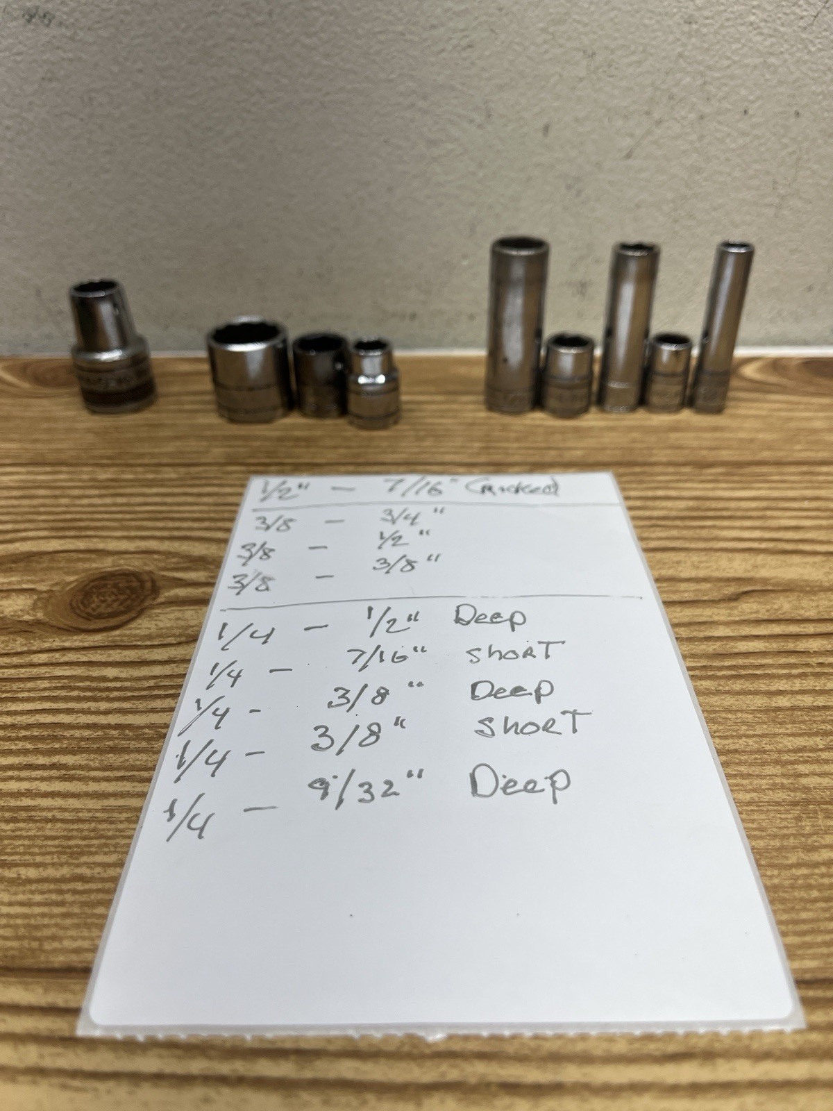 9 PC. VTG S-K Sockets Mixed Misc 1/4-3/8-1/2” DRIVE SOCKET Deep & Short U.S.A.