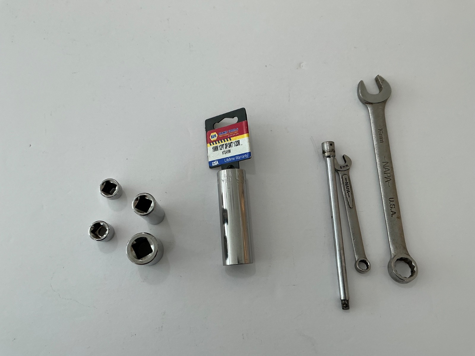 Asst VTG NAPA wrenches & Sockets 8 pc USA made all for $25