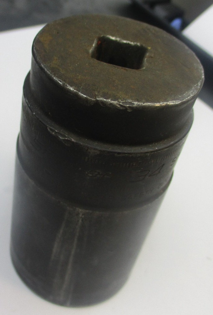 Snap on SIMM340 1/2″ Drive 6 Point Metric 34mm Deep impact Socket USA
