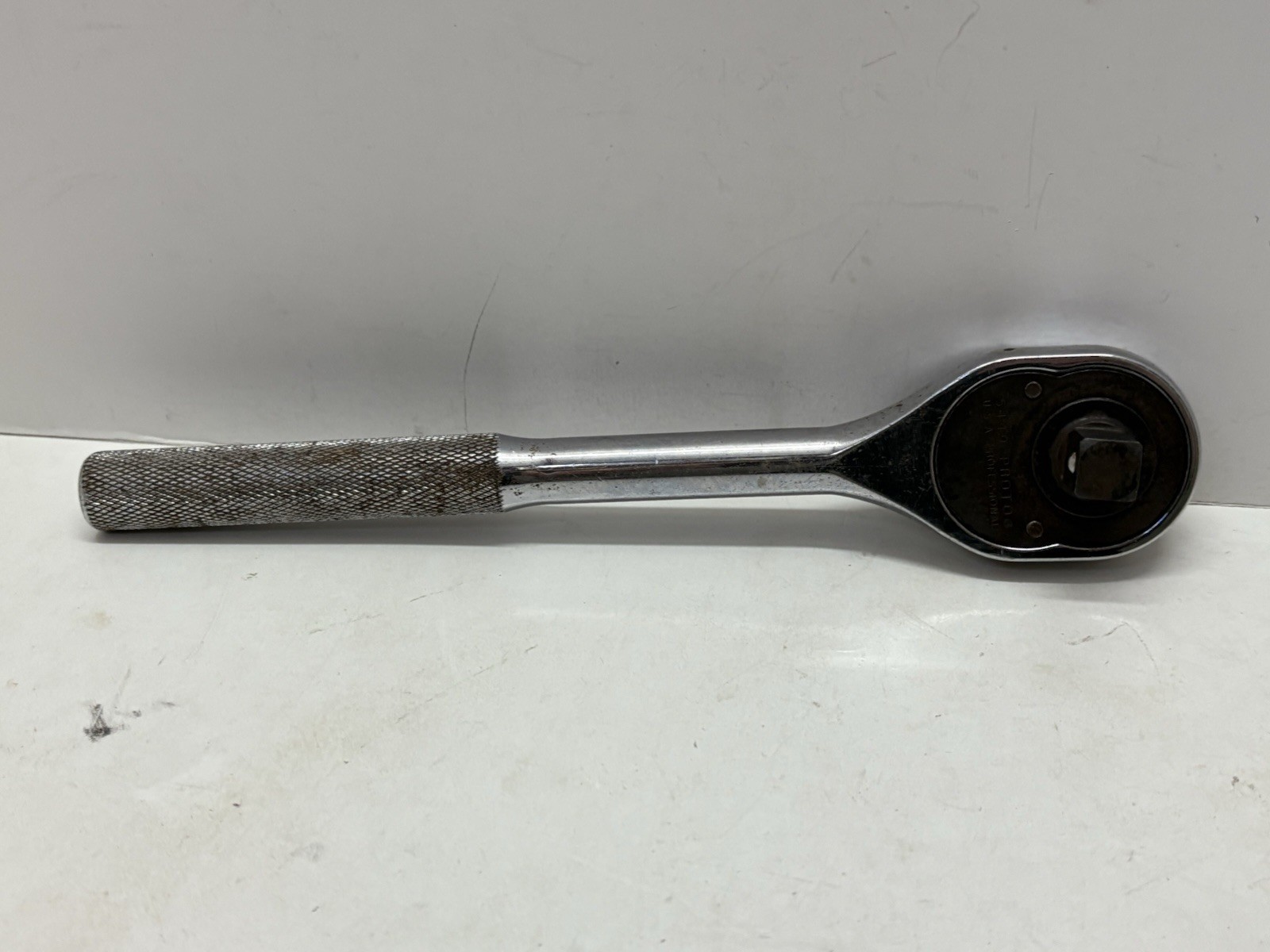 Vintage PROTO # 5449 1/2″ Drive Pear Head Ratchet W Knurled Handle USA