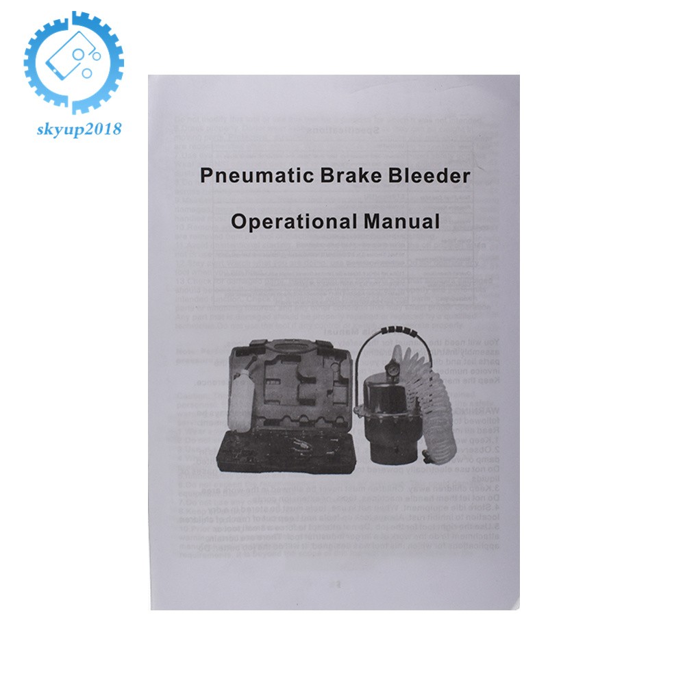 5L Portable Pneumatic Air Pressure Kit Brake & Clutch Bleeder Valve System Tool