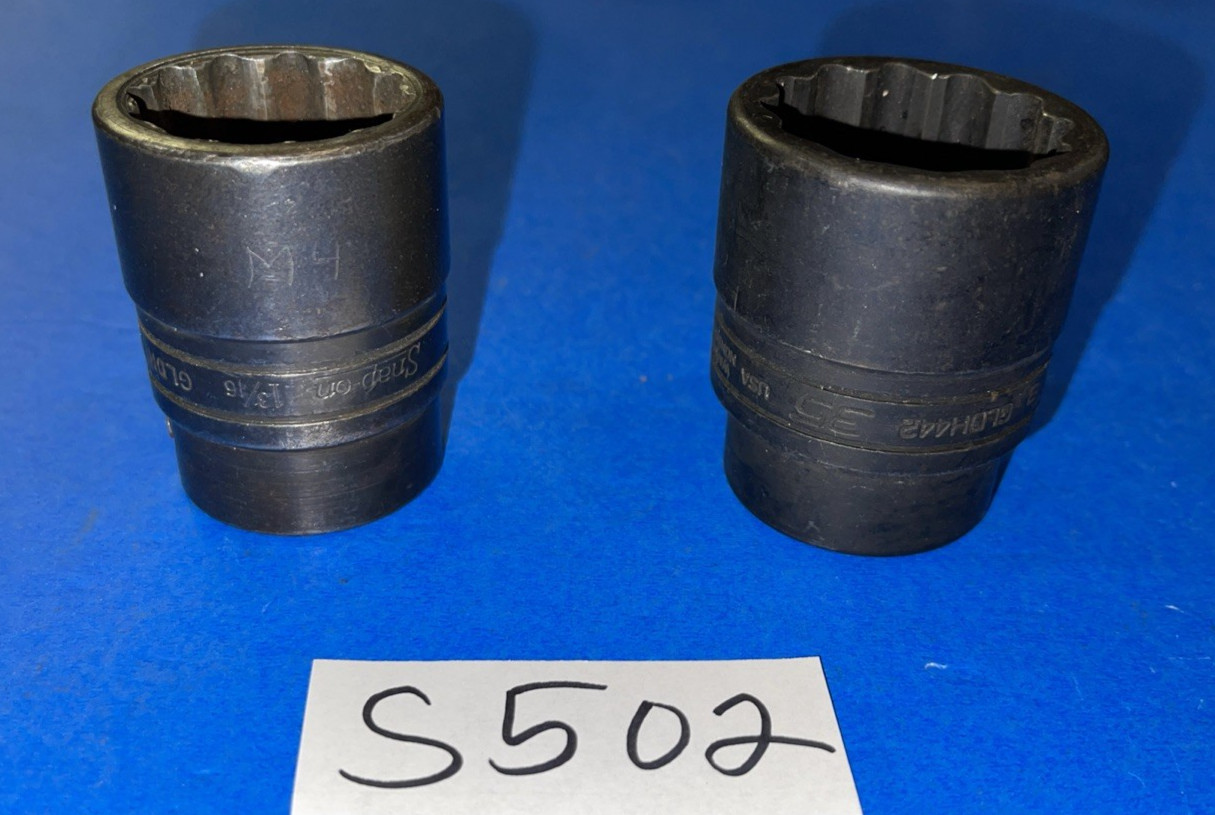 SNAP-ON TOOLS 2 PIECE 3/4 DRIVE SOCKETS 1-3/16 (30MM), 1-3/8 (35MM)