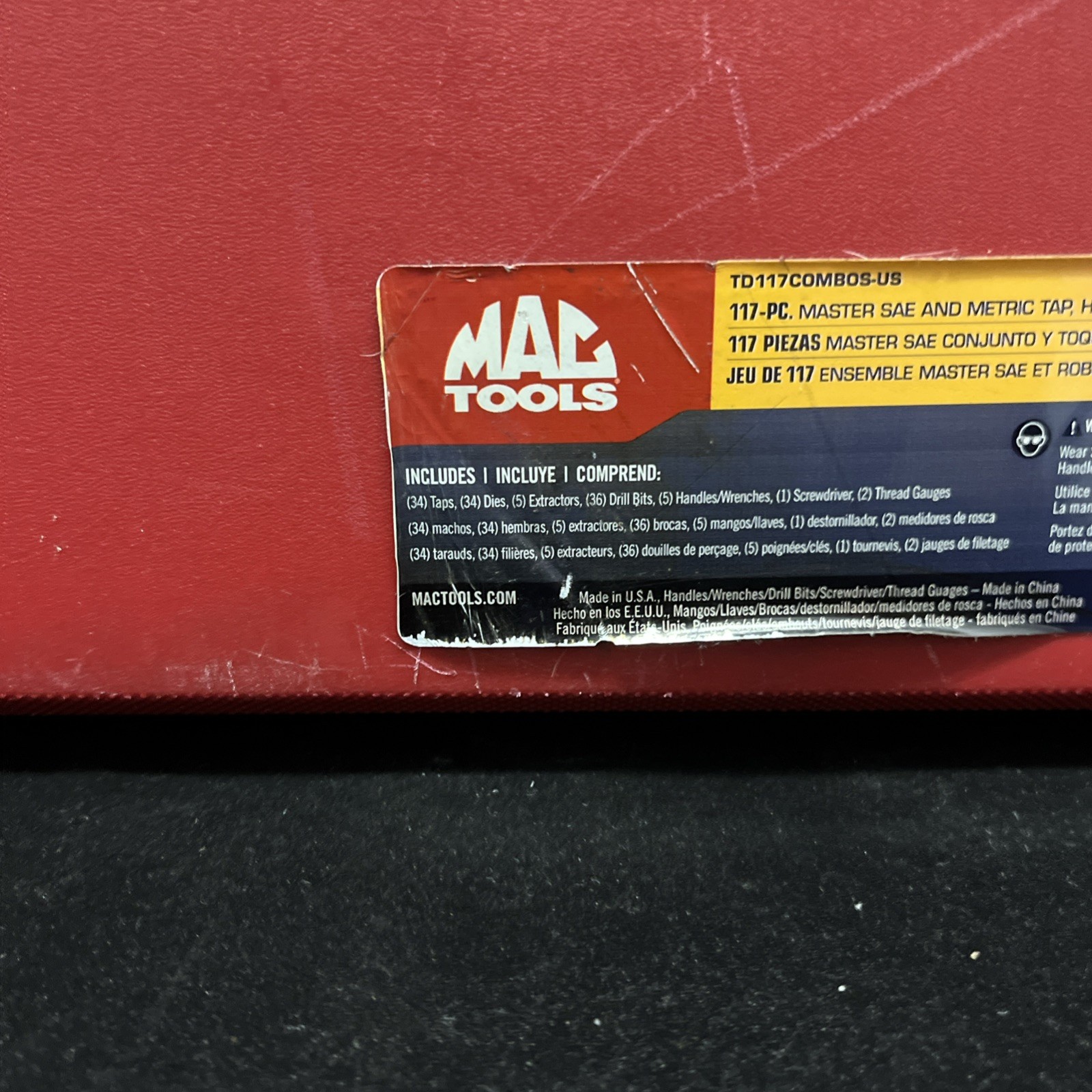 Mac Tools 117 Piece Tap & Die Drill Extractor Super Set